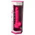 Silexd 7 - dildo med testikler og sugekopp - 17,5 cm (rosa)