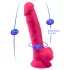 Silexd 7 - dildo med testikler og sugekopp - 17,5 cm (rosa)