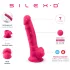 Silexd 7 - dildo med testikler og sugekopp - 17,5 cm (rosa)