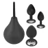 Black Velvets - analpluggssett (4 deler, svart)
