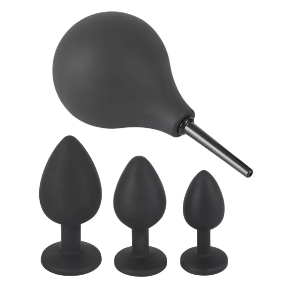 Black Velvets - analpluggssett (4 deler, svart)