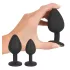 Black Velvets - analpluggssett (4 deler, svart)