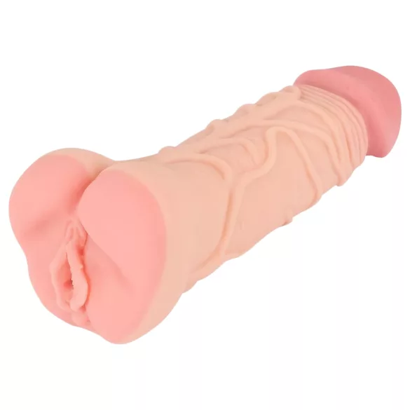 Nature Skin - 2-i-1 kunstvagina og penismansjett (naturlig)