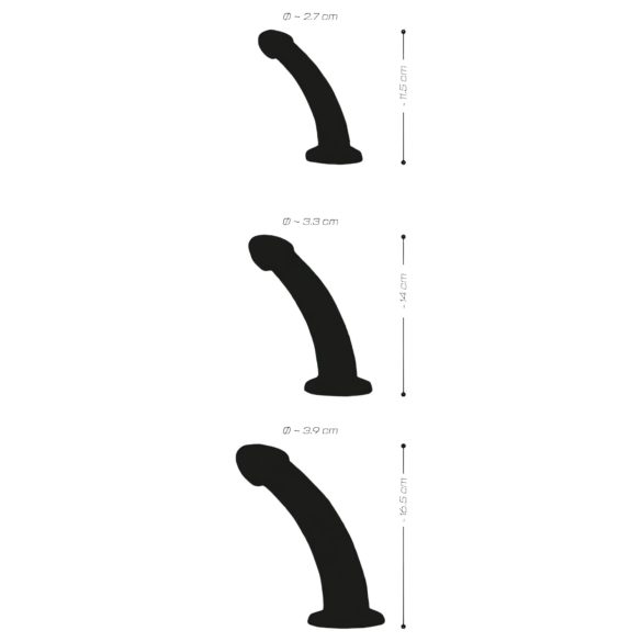 Krystallklar - penishod-analdildo sett - 3 deler (gjennomsiktig)