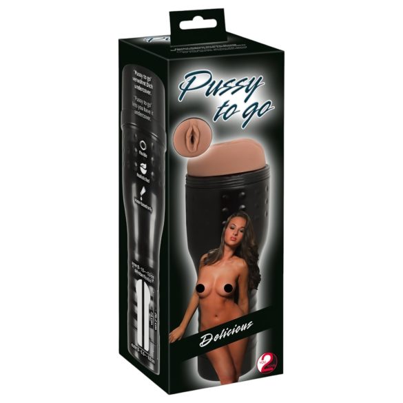 You2Toys Pussy to Go Delicious - kunstig vagina (mørk hudtone)