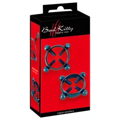 Bad Kitty - bling for brystvorte (runde) - blå