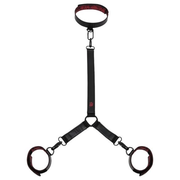 De grå nyanser - halsbindingssett (svart-rød)