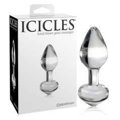   Icicles No. 44 - Kjegleformet glass analplugg (gjennomsiktig)