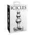 Icicles No. 47 - trippelperlet glass analplugg (gjennomsiktig)