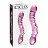 Icicles No. 55 - dobbeltendende G-punkt glassdildo (rosa)