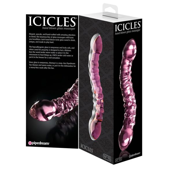 Icicles No. 55 - Toveis G-punkt glassdildo (rosa)