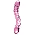 Icicles No. 55 - dobbeltendende G-punkt glassdildo (rosa)