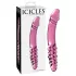 Icicles No. 57 - Dobbeltsidig glassdildo med penisform (rosa)