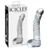 Icicles nr. 61 - glassdildo med pung og penis (gjennomsiktig)