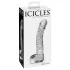 Icicles nr. 61 - glassdildo med pung og penis (gjennomsiktig)