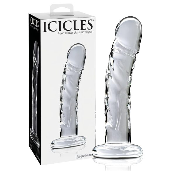 Icicles No. 62 - Klar Glassdildo med Penisdesign