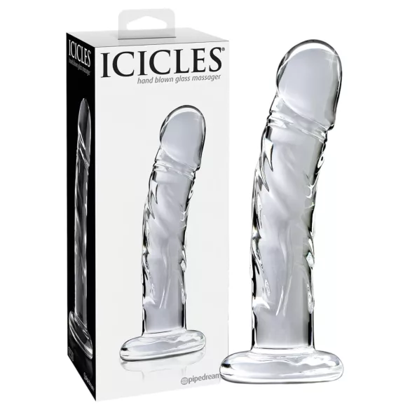 Icicles No. 62 - glassdildo med penisform (gjennomsiktig)