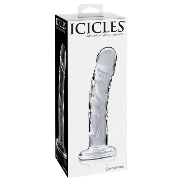 Icicles No. 62 - glassdildo med penisform (gjennomsiktig)