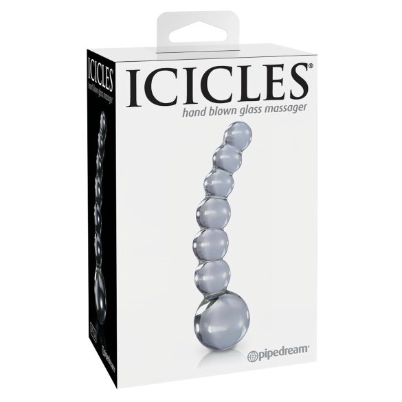 Icicles No. 66 - buet, kuleformet glassdildo (gjennomsiktig)