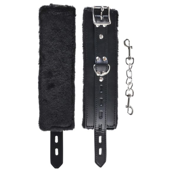 Fetisj - myke håndjern (svart)