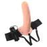 Pipedream - Fetish Strap-On 8 - påsettbar, hul vibrator (naturfarget)