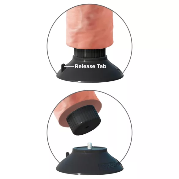 King Cock 9 - bøyelig sugekoppvibrator (26 cm) - naturtro