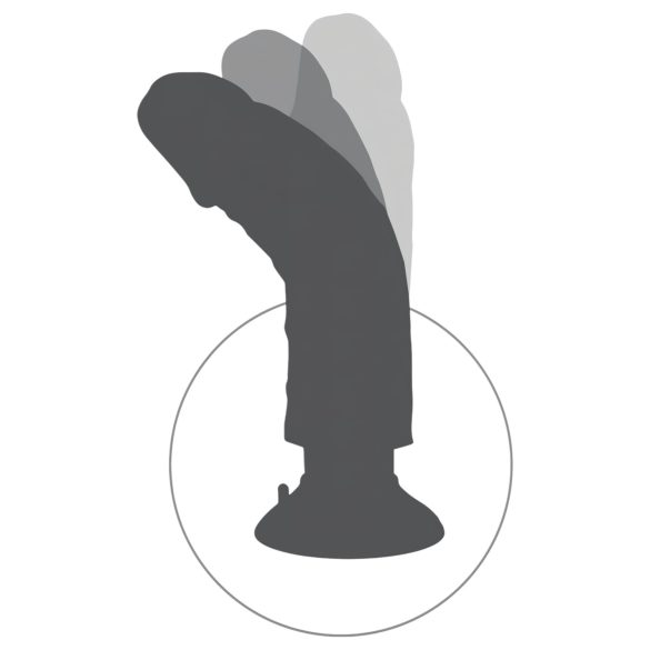 King Cock 9 - bøyelig sugekoppvibrator (26 cm) - naturtro