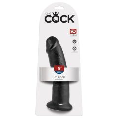 King Cock 9 - sugekopp dildo (svart)