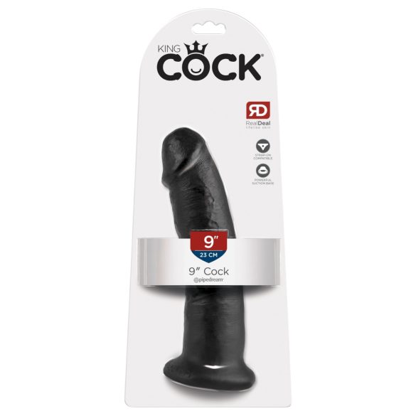 King Cock 9 - sugekopp dildo (svart)