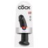 King Cock 9 - sugekopp dildo (svart)