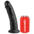 King Cock 9 - sugekopp dildo (svart)