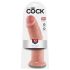 King Cock 10 - Stor sugekopp dildo (25 cm) - naturlig
