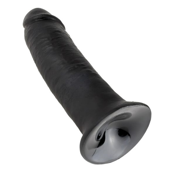 King Cock 10 - sugekoppdildo (25 cm) - svart