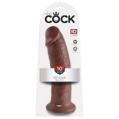 King Cock 10 - stor sugekopp dildo (25cm) - brun King Cock 10 - stor sugekopp dildo (25cm) - brun