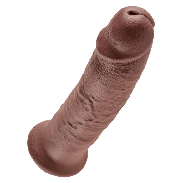 King Cock 10 - stor sugekopp dildo (25cm) - brun