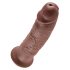 King Cock 10 - stor sugekopp dildo (25cm) - brun