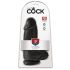 King Cock 9 Chubby - sugekopp dildo med baller (23cm) - svart