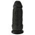 King Cock 9 Chubby - sugekopp dildo med baller (23cm) - svart