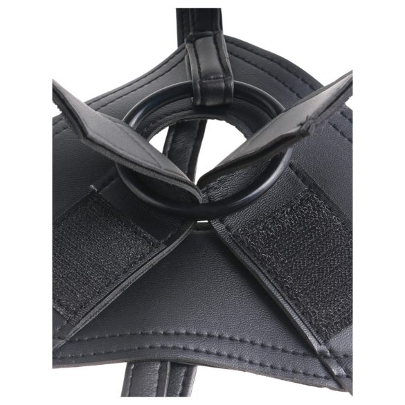 King Cock 7 - Strap-on dildo med sele (svart)