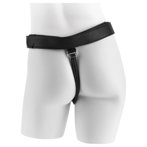 King Cock 7 - Strap-on dildo med sele (svart)