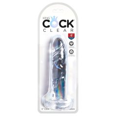 King Cock Clear 6 - sugekopp dildo (15cm)