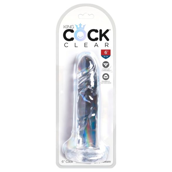 King Cock Clear 6 - sugekopp dildo (15cm)
