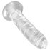 King Cock Clear 6 - sugekopp dildo (15cm)