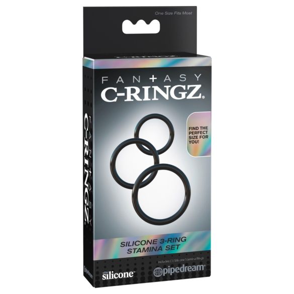 Fantasy C-Ringz - penisringtrio (svart)