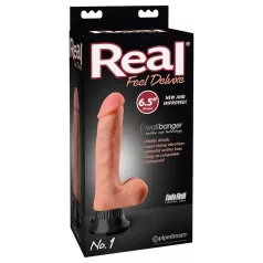   Real Feel Deluxe No.1 - testnær, naturtro vibrator (hudfarget)