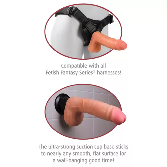 Real Feel Deluxe No.1 - testnær, naturtro vibrator (hudfarget)