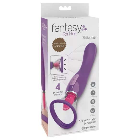 Pipedream - Fantasy - oppladbar 3-i-1 slikkemaskin (lilla)