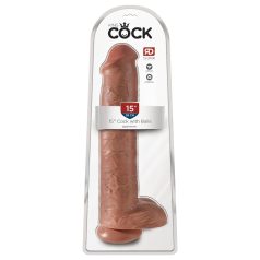 King Cock 15 - gigantisk dildo (38 cm) - mørk natur King Cock 15 - gigantisk dildo (38 cm) - mørk natur