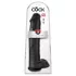 King Cock 15 - dildo med testikler og sugekopp (38 cm, svart)
