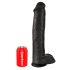 King Cock 15 - sugekopp dildo med testikler (38 cm) - svart